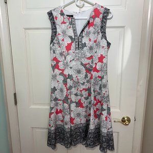 Coral Scarlet Scuba Knit Dress